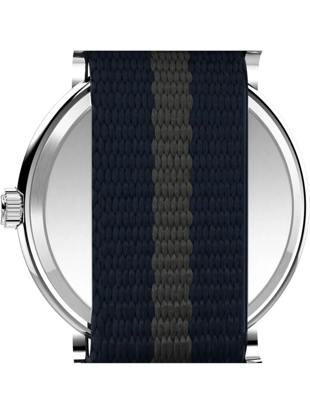 Unisex Blue And Cream Analog Quartz Nylon Fabric Slip Adjustable Durable Watch